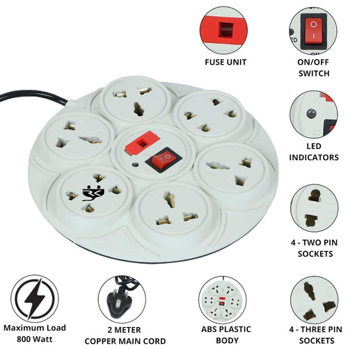 RK Volt Edge 8-Way Charkari Extension Board