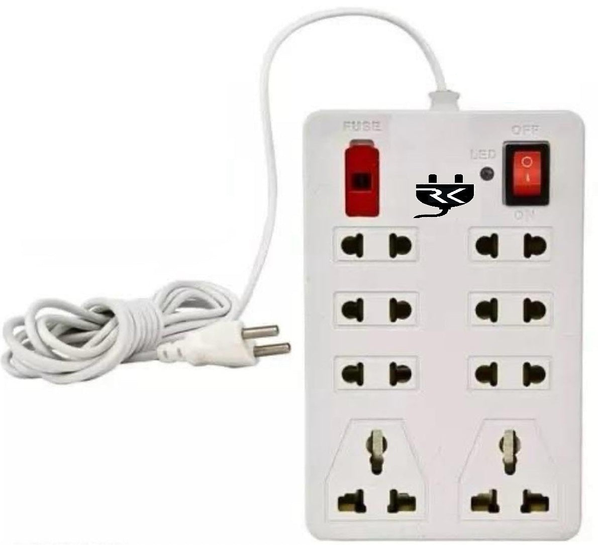 RK Volt Edge 8-Socket Extension Board with Master Switch | 1.8M Heavy-Duty Cable